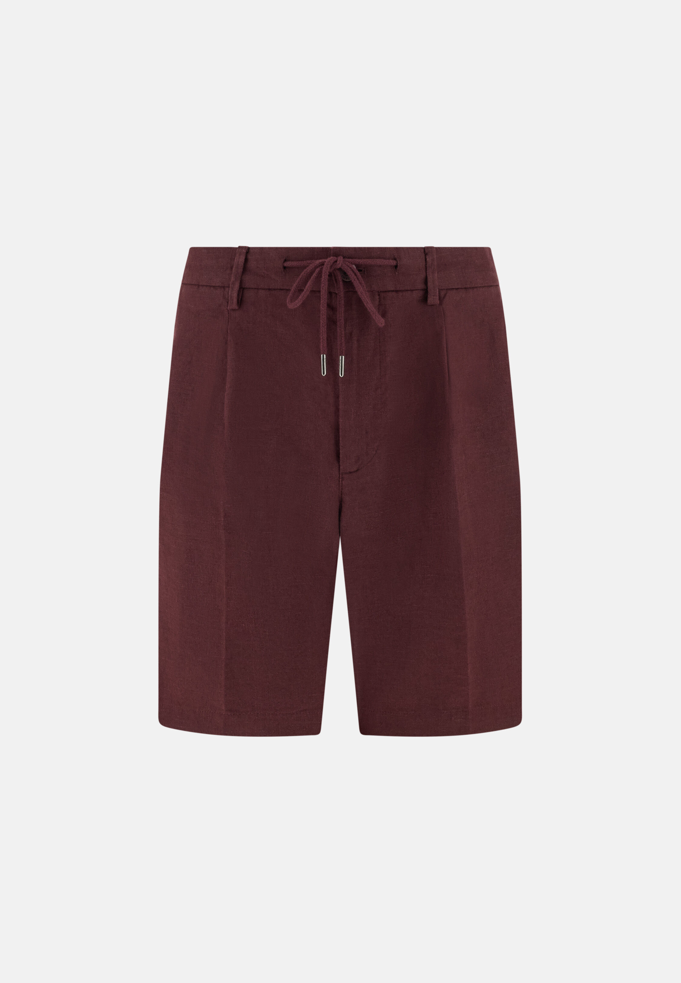 Bermudas in Linen, Burgundy, hi-res