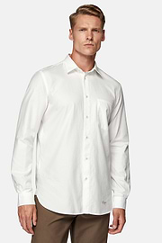 Camisa De Algodón Regular Fit, Blanco, hi-res