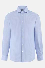 Camicia A Righe In Cotone Regular Fit, Azzurro, thumb, 6
