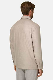 Camicia Over Imbottita in Cotone Tencel, Sabbia, thumb, 6