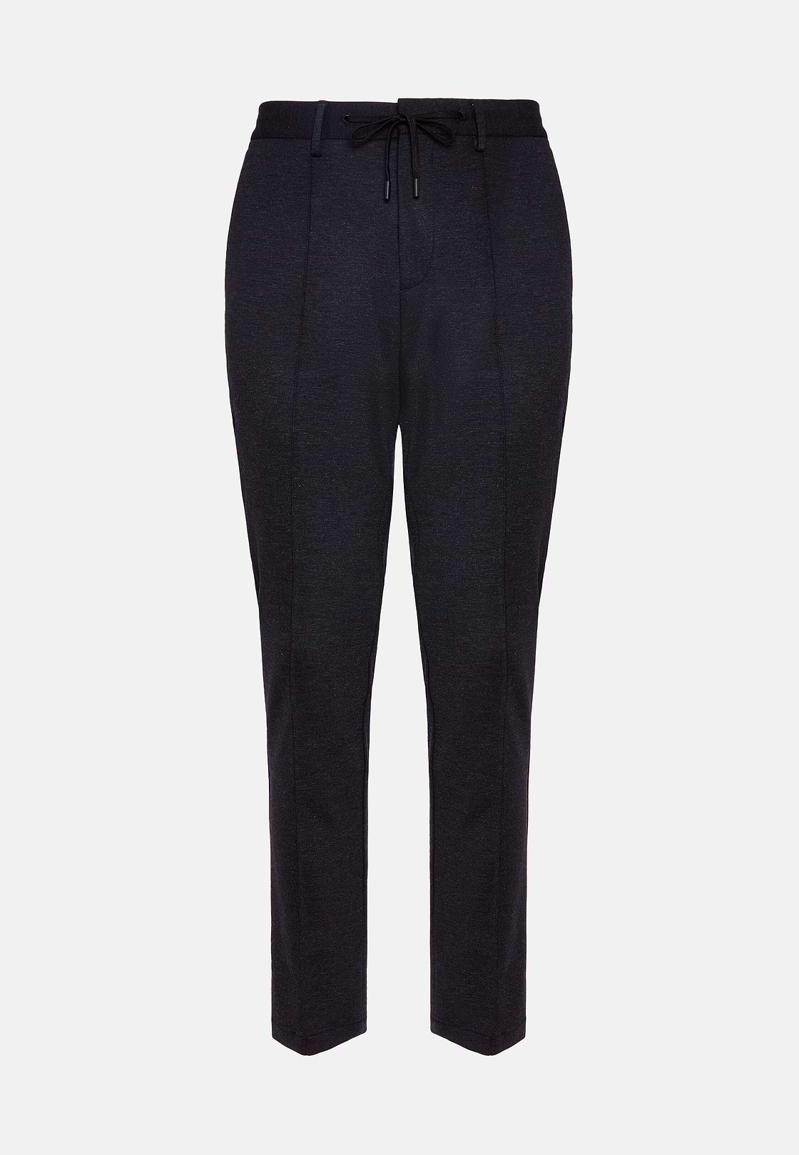 Trousers in a Stretch Viscose and Nylon blend, Navy blue, hi-res