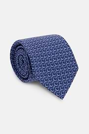 Seidenkrawatte mit Steigbügelmuster, Blau, thumb, 2