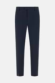 Hose Aus Elastischem Seersucker-BaumwolleNylon B T, Navy blau, thumb, 5