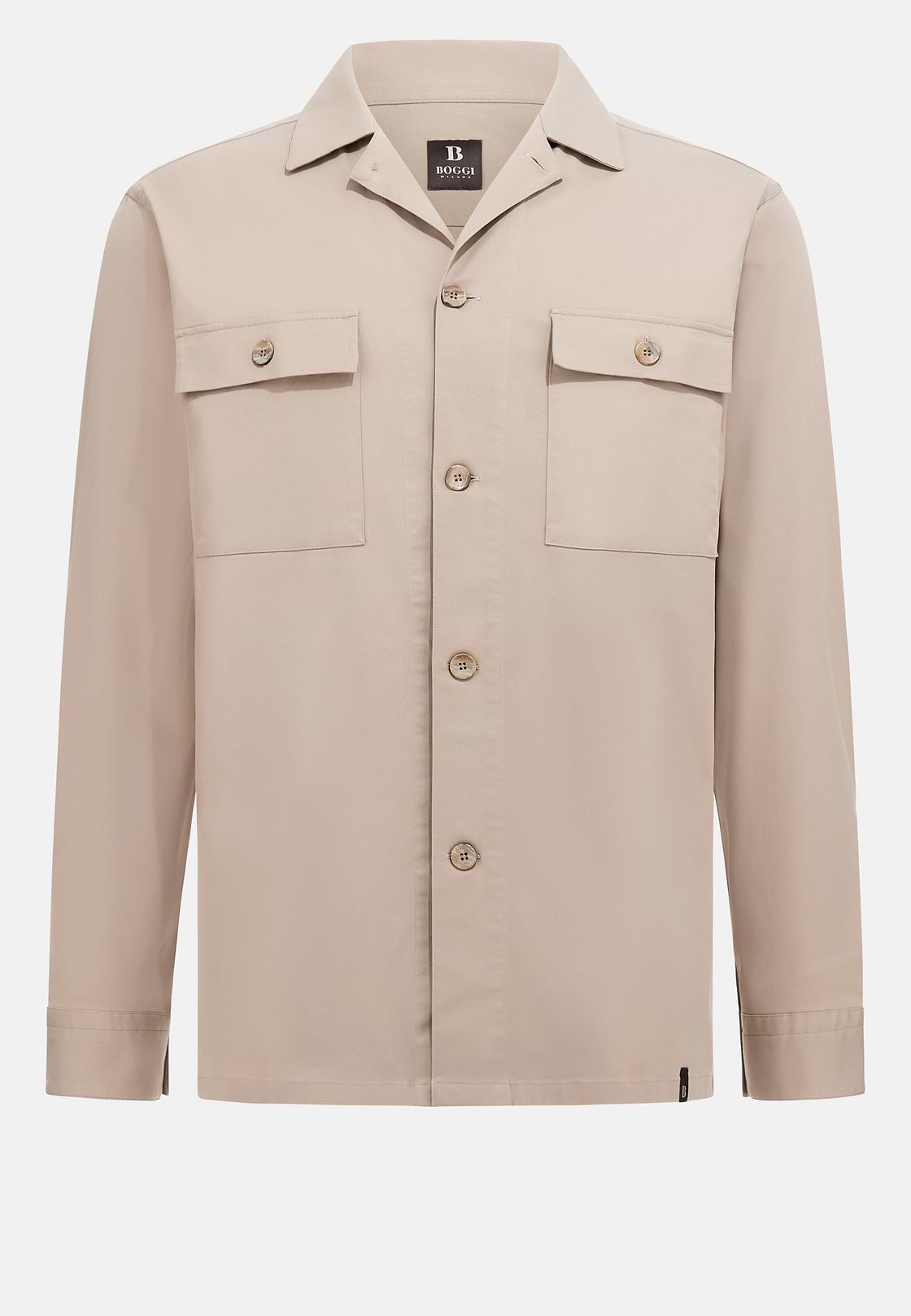 Surchemise En Coton Tencel, Beige, hi-res