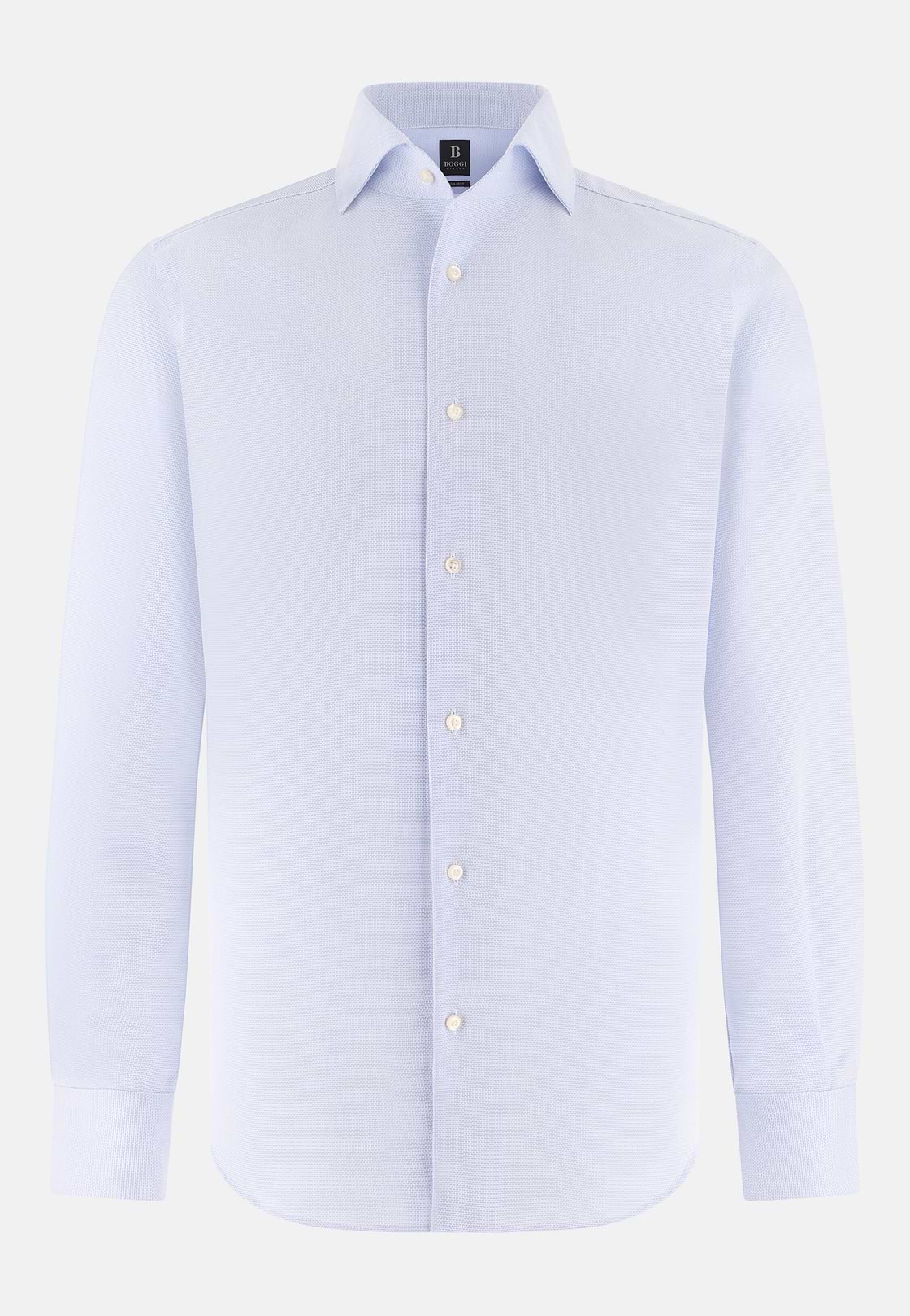 Camicia In Cotone Regular Fit, Azzurro, hi-res, 6