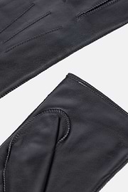 Leather Gloves, Black, hi-res