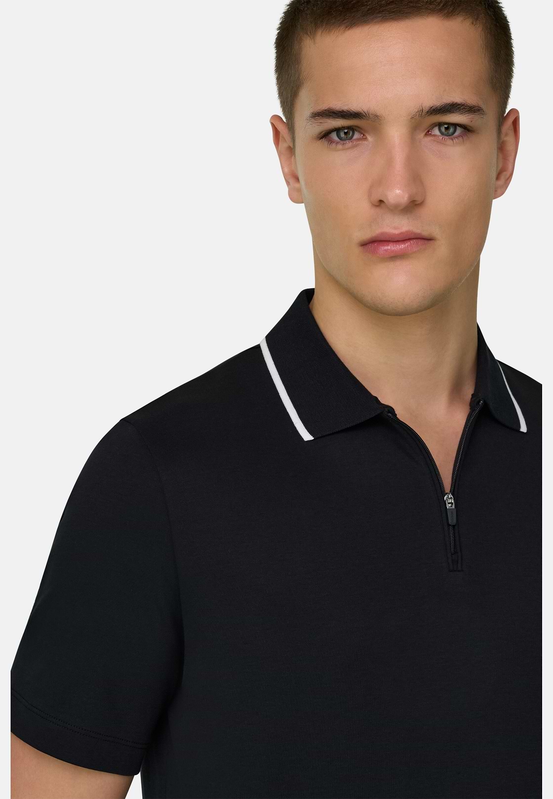 Supima Interlock Half Zip Polo, , hi-res, 4