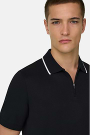 Supima Interlock Half Zip Polo, , thumb, 4