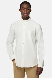 Regular Fit Oxford Cotton Shirt, White, hi-res