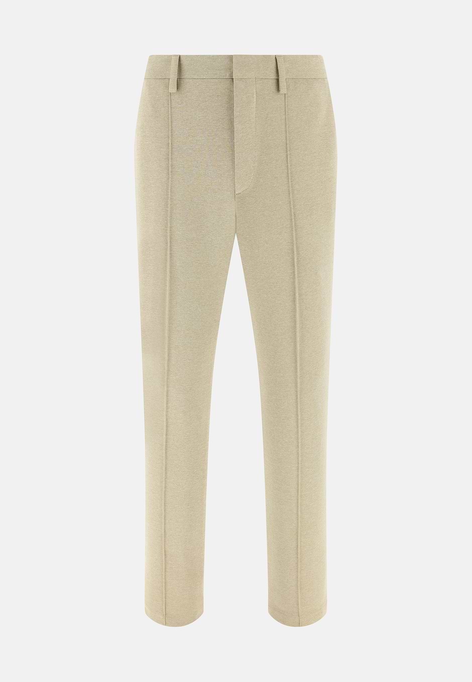Pantaloni In Jersey Di Misto Cotone, Beige, hi-res