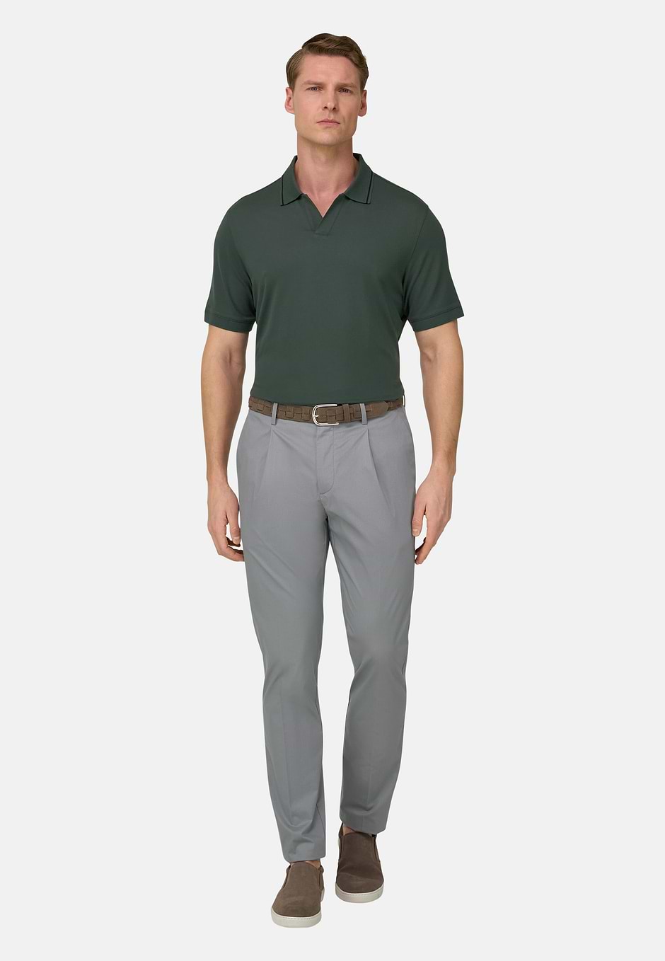 Poloshirt Aus Leistungsstarkem Piqué Mit S-Cafè®-Garn, Grün, hi-res