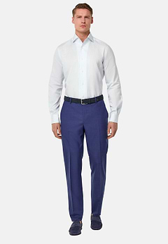 Camisa de corte regular de lino y algodón a rayas