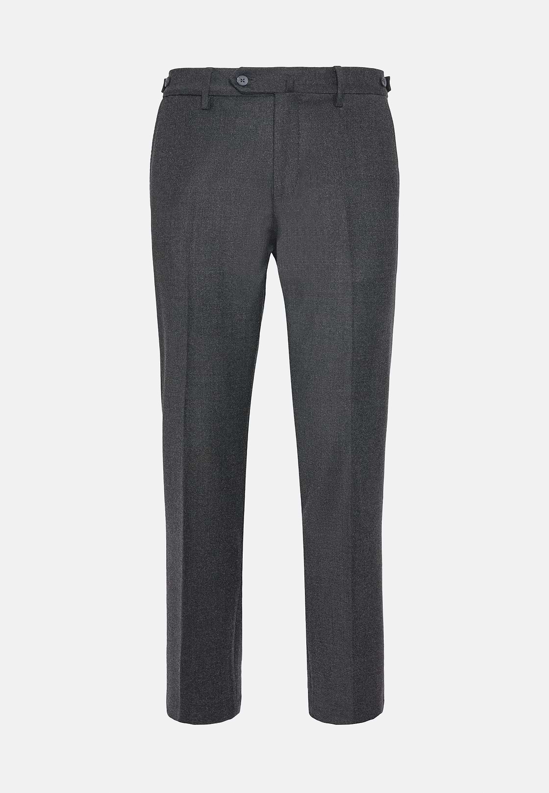 Pantalon En Flanelle Extensible., Gris foncé, hi-res