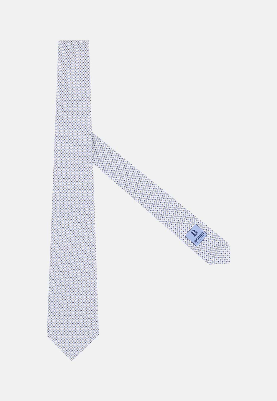 Geometric Patterned Silk Tie, OFFWHITE, hi-res