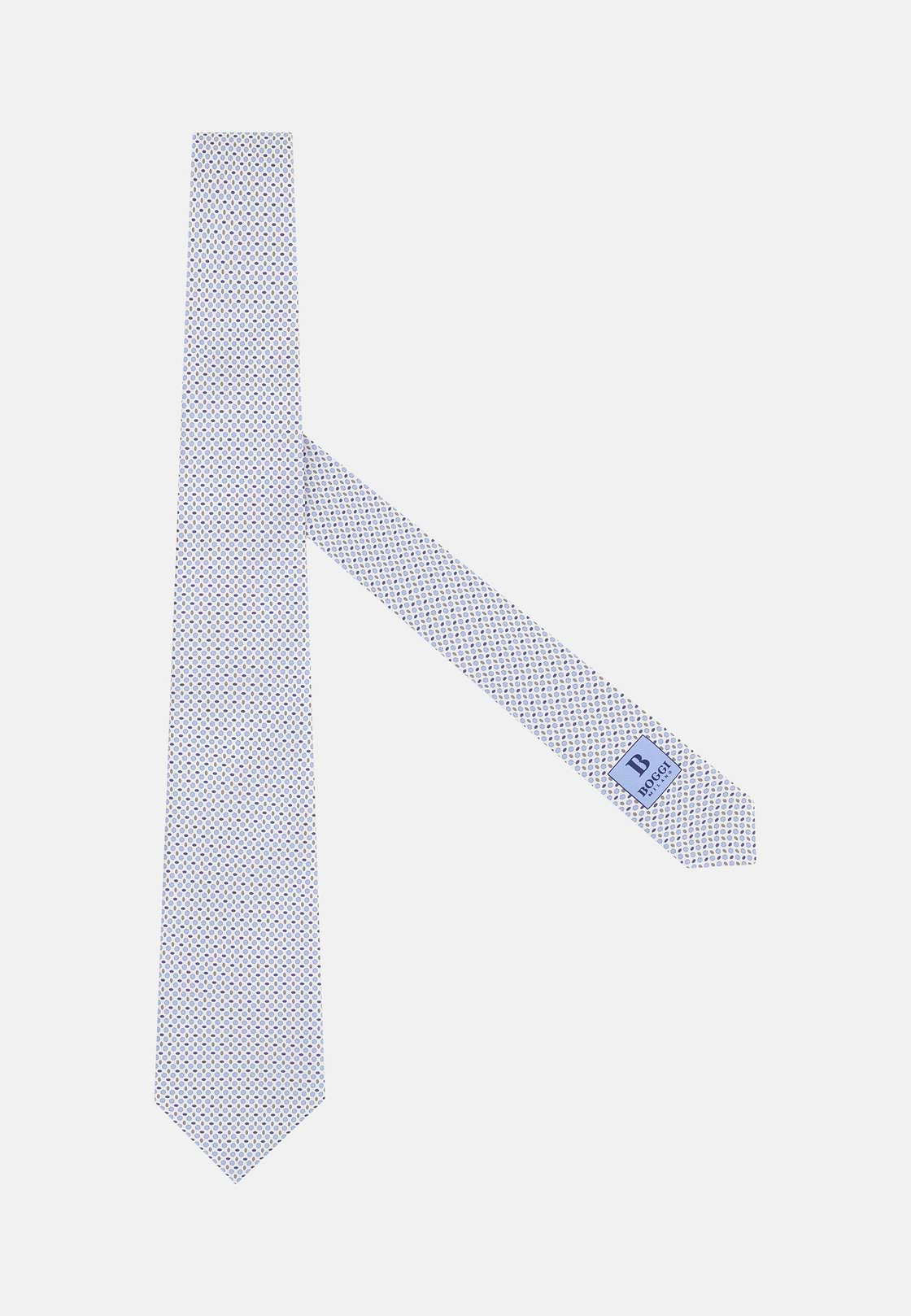 Geometric Patterned Silk Tie, OFFWHITE, hi-res, 1