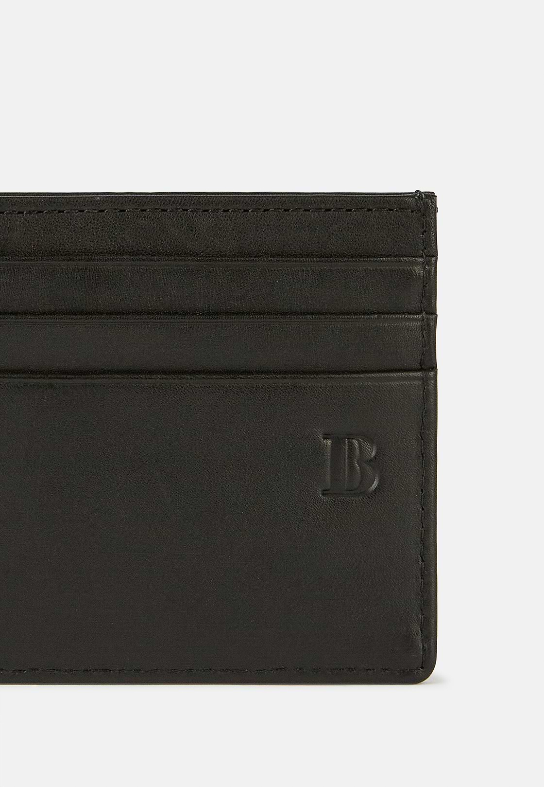 Porte-Cartes En Cuir, Noir, hi-res