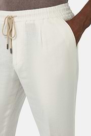 City Linen Trousers, White, hi-res