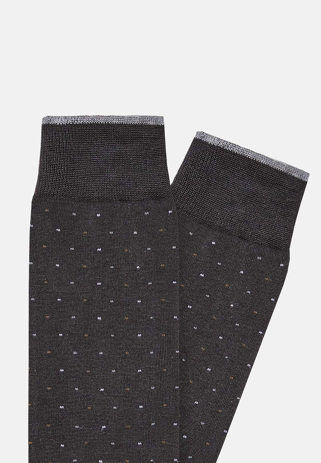 Pinpoint Cotton Socks, Grey, hi-res