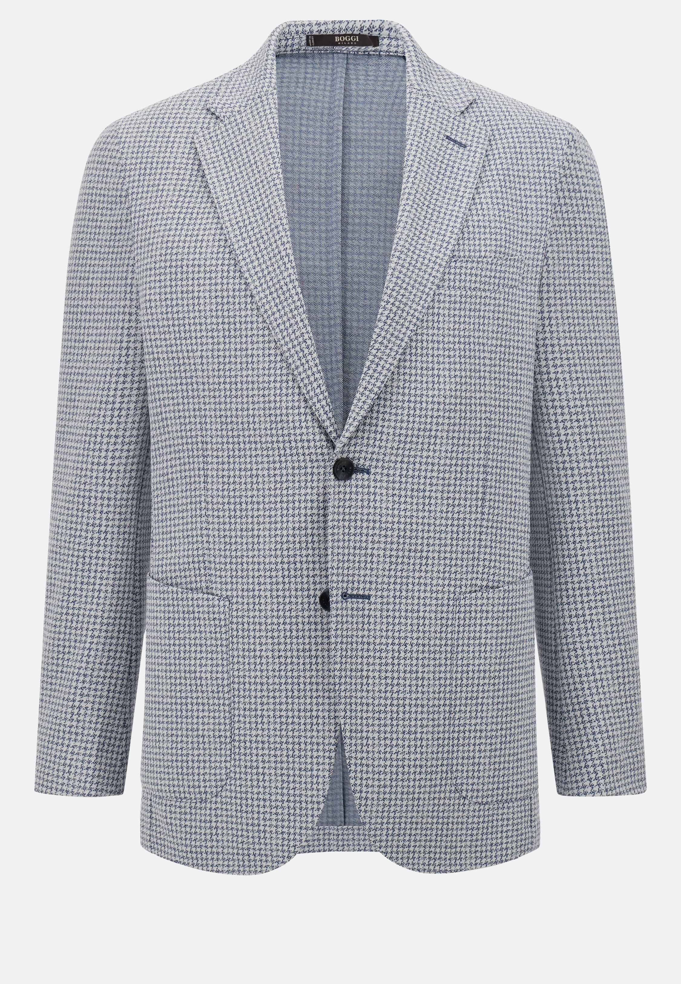 Tシャツ・カットソー IONSEOUL Blanc check blazer jacket BBU397 Cdkoke Men's Houndstooth Slim Fit Blazer for Meeting