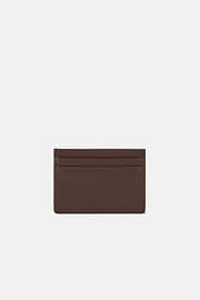 Leather Credit Card Holder, Brown, hi-res