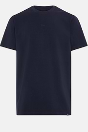 T-Shirt In Stretch Supima Cotton, Navy blue, hi-res