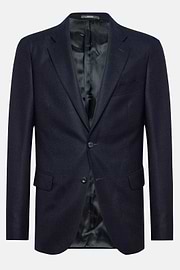 Navy Blue Jacket In Pure Wool, Navy blue, hi-res