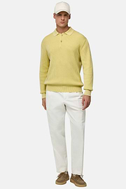 Cotton Trousers, White, hi-res