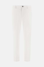 Stretch Cotton Trousers, White, thumb, 1