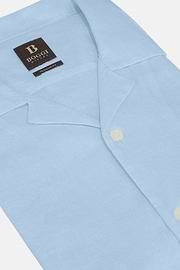 Regular Fit Linen Shirt, Light Blue, hi-res