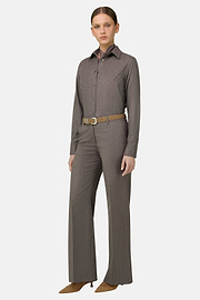 Shirt Herringbone Wool, Taupe, thumb, 2