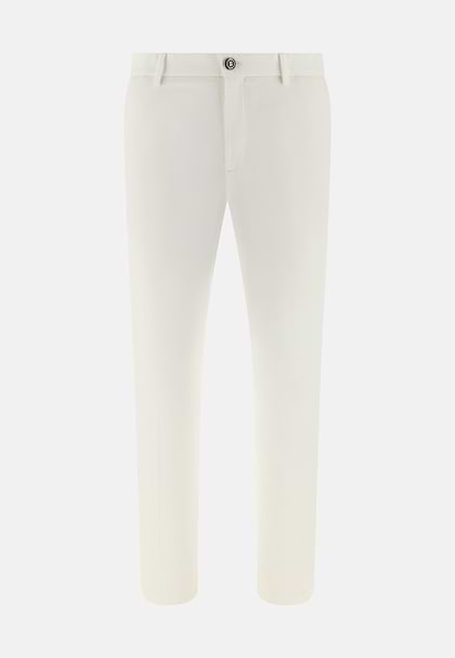 Hose Aus Baumwoll-Tencel-Stretch, Weiß, hi-res
