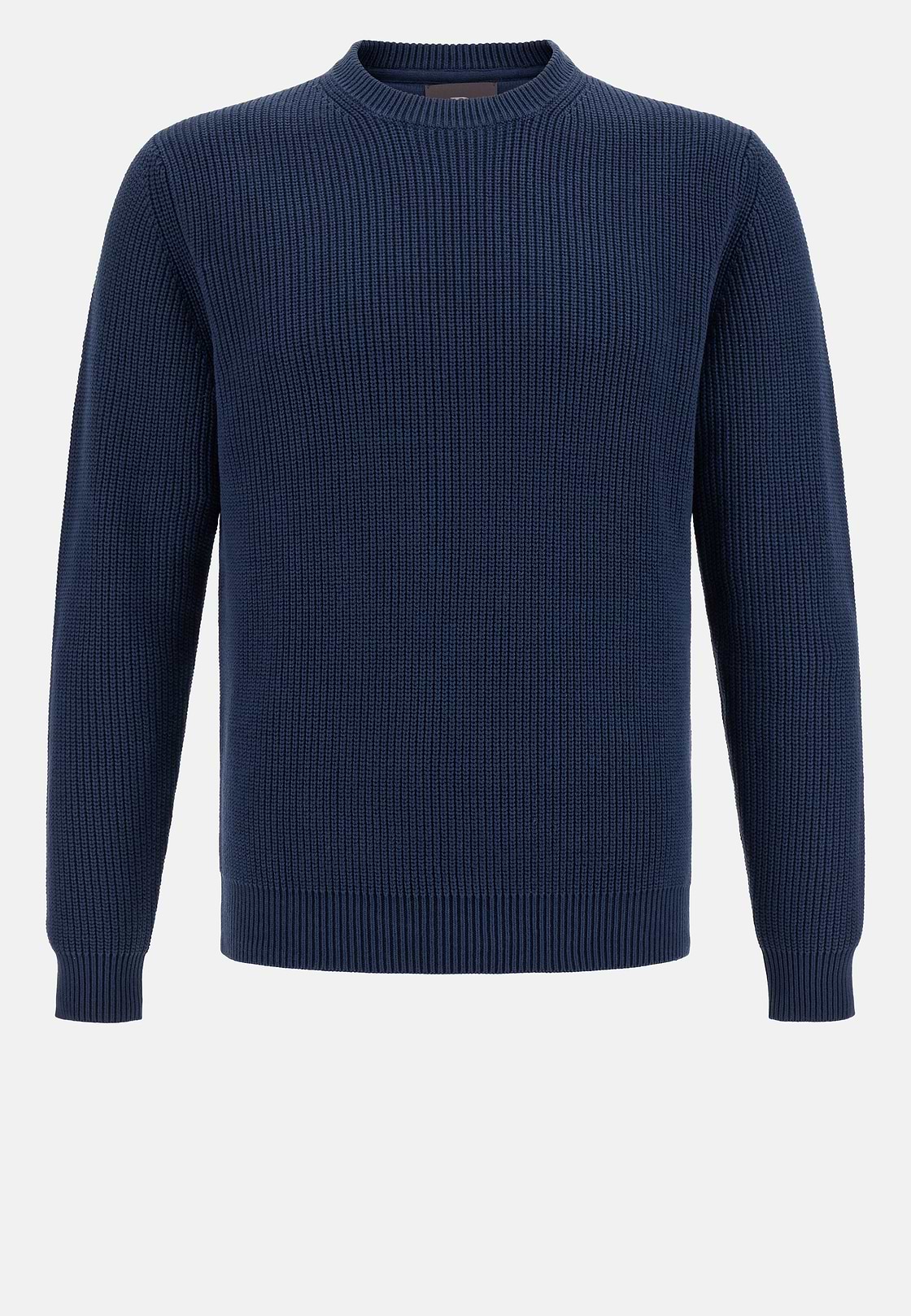 100% Organic Cotton Crew Neck Jumper, Navy blue, hi-res