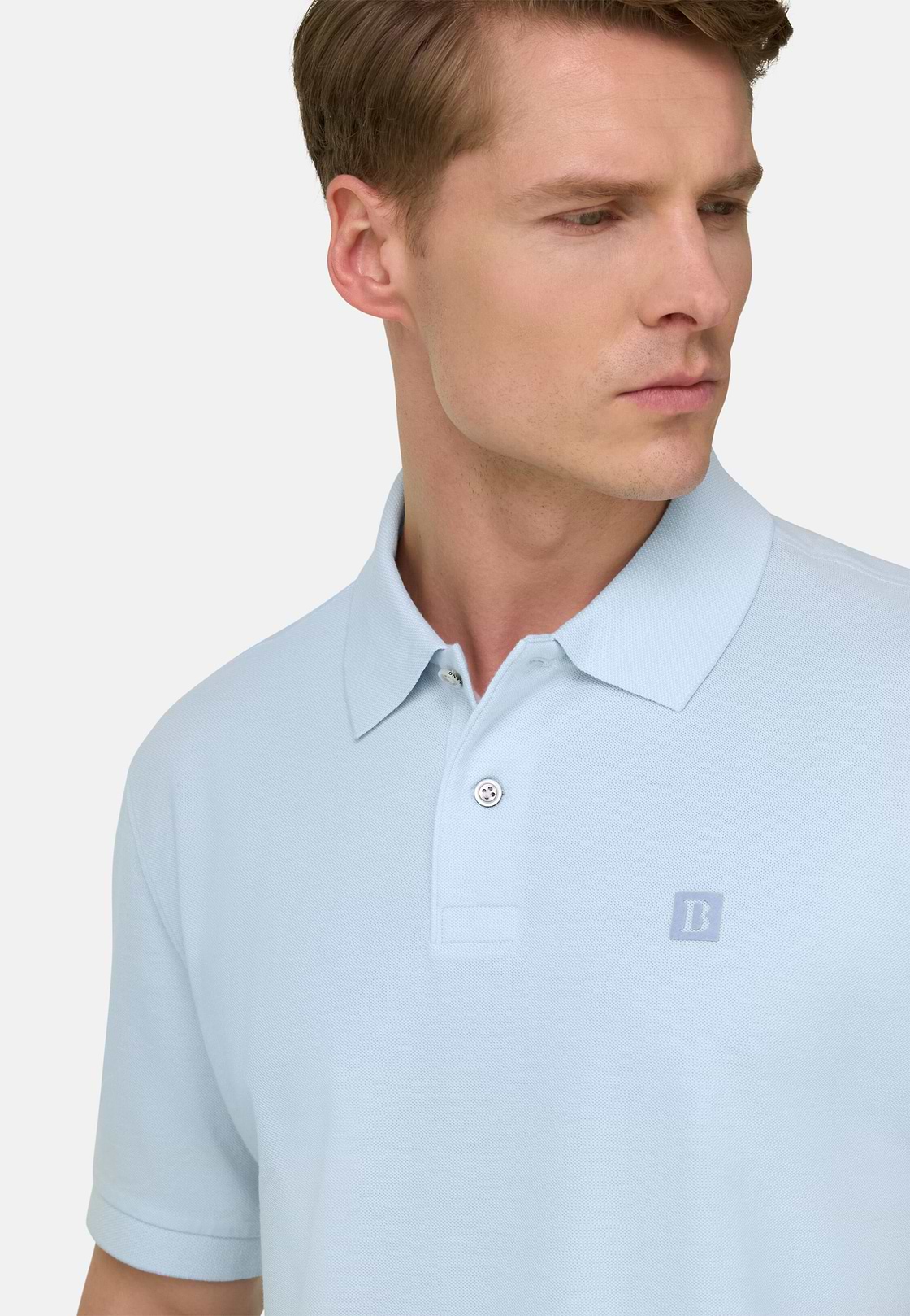 Polo In Pique Di Cotone Oxford, Azzurro, hi-res, 4