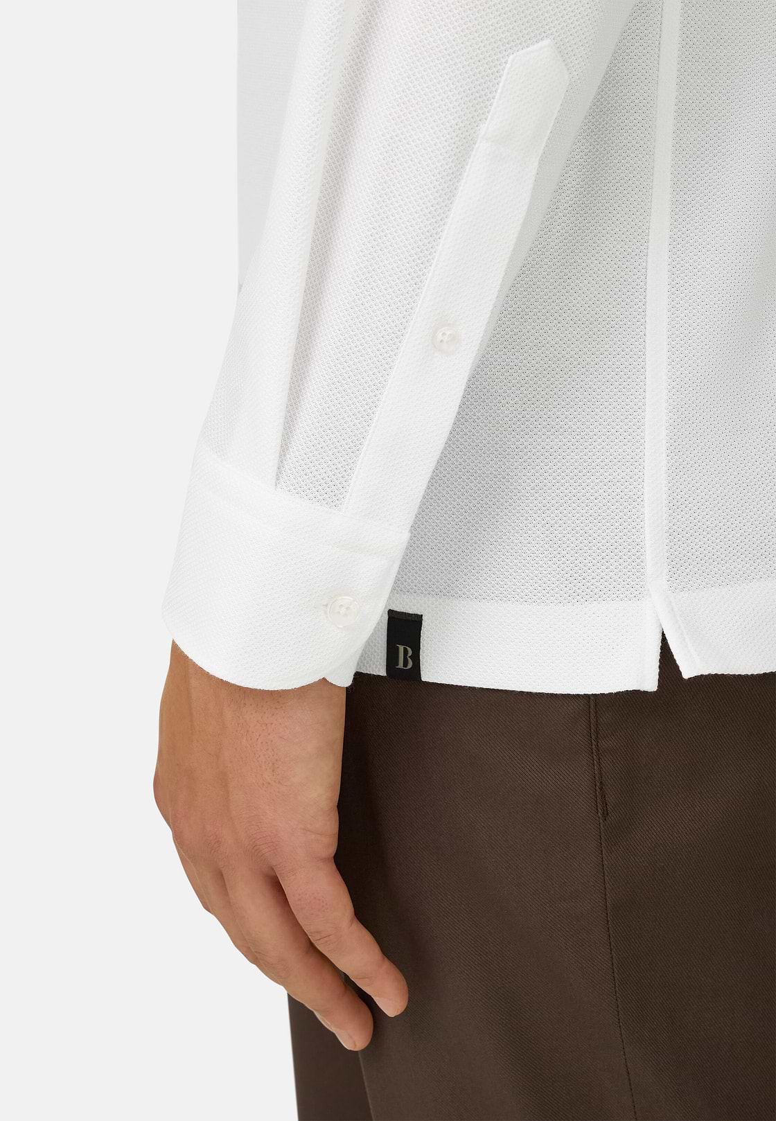 Camisa Polo de Malha Japonesa, White, hi-res, 4