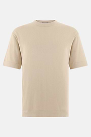T-shirt Maille En Coton Pima, Sable, thumb, 5