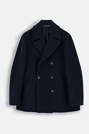 Peacoat in Wool, Navy blue, thumb, 6