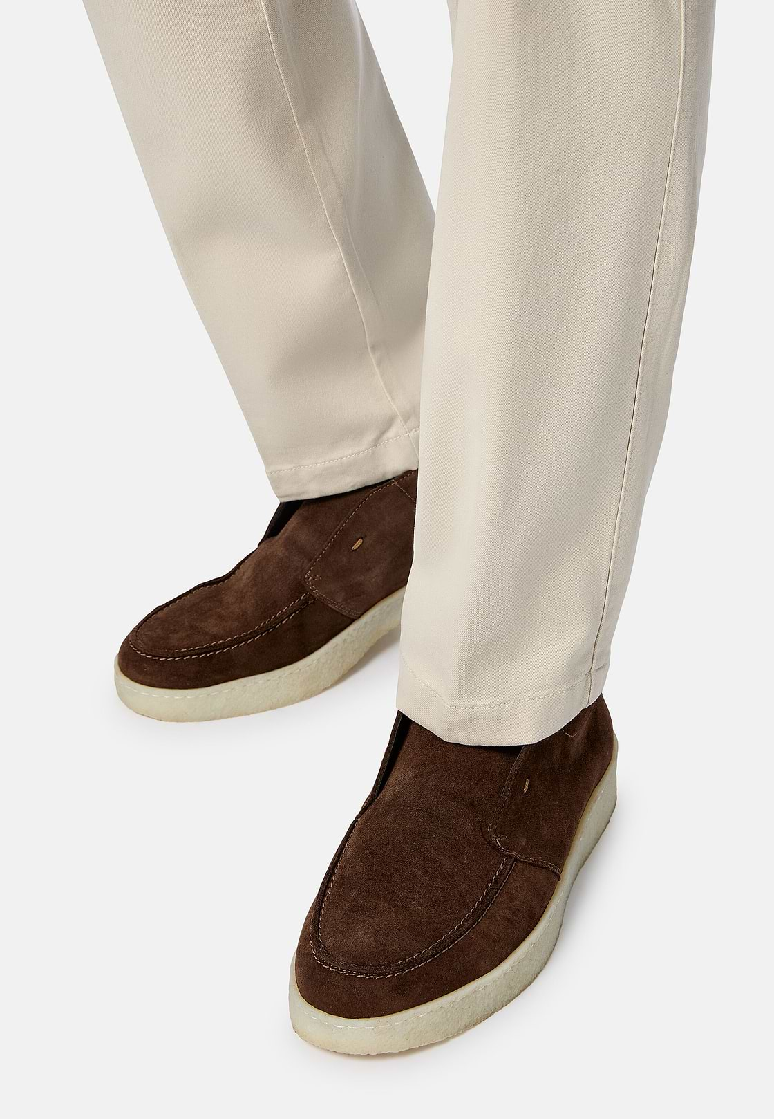 Suede Loafers, Brown, hi-res