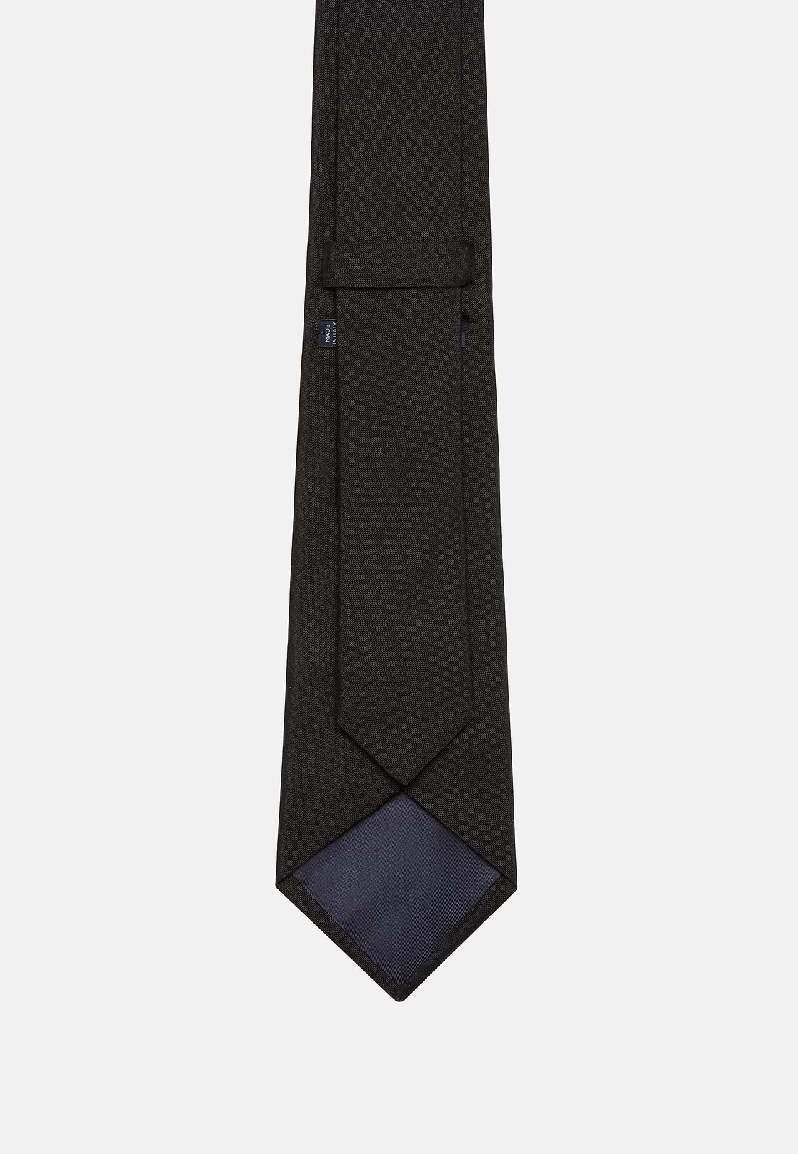 Cotton Blend Tie, Black, hi-res