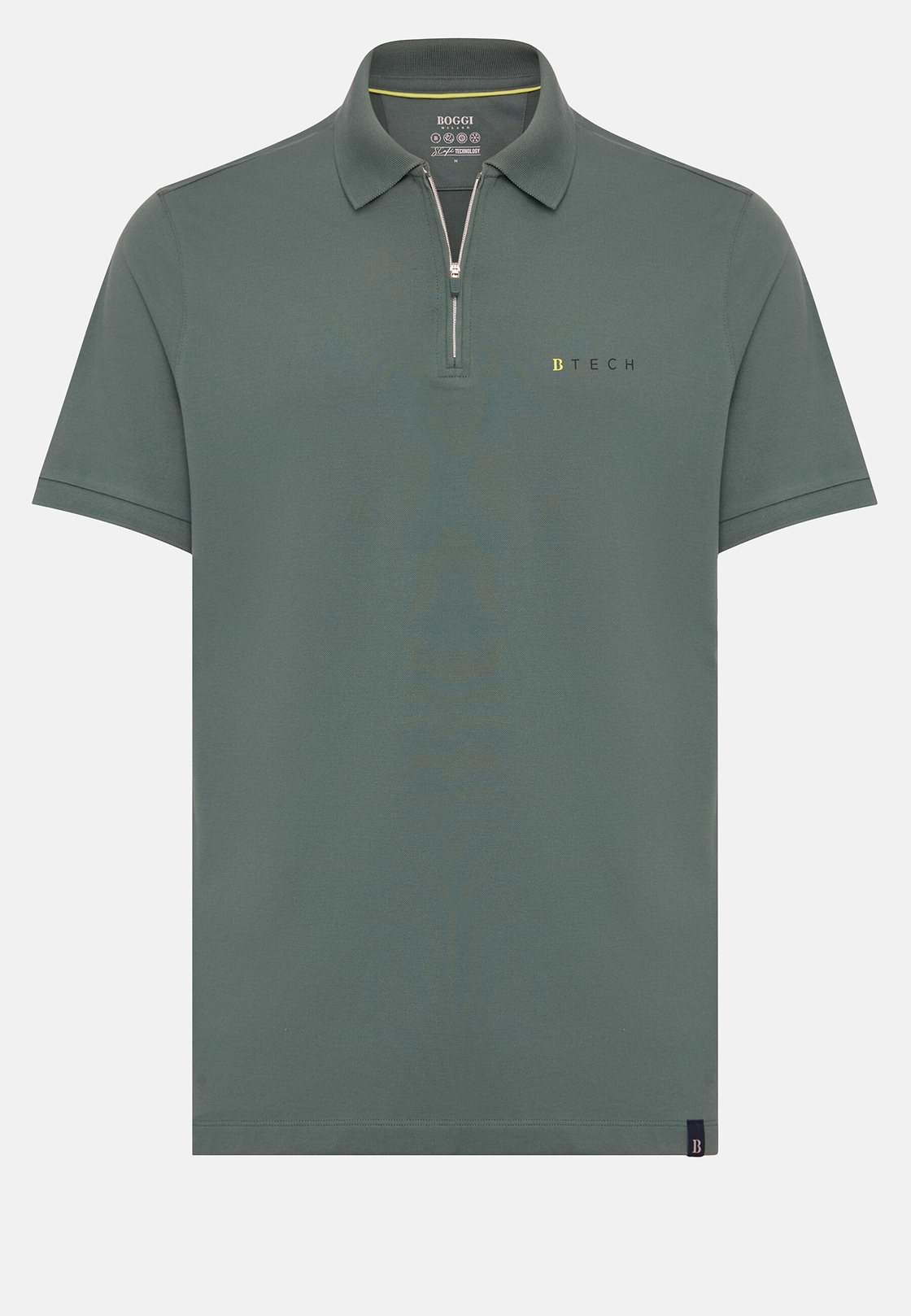 High-Performance Piqué Polo Shirt, Green, hi-res