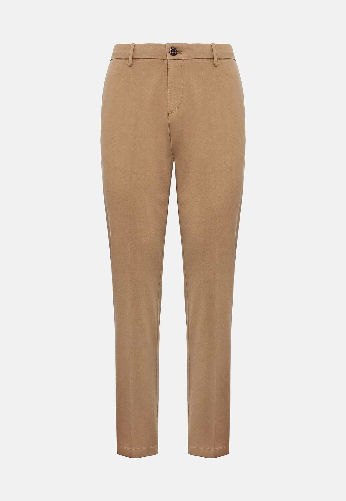 Stretch Cotton Trousers, Taupe, hi-res