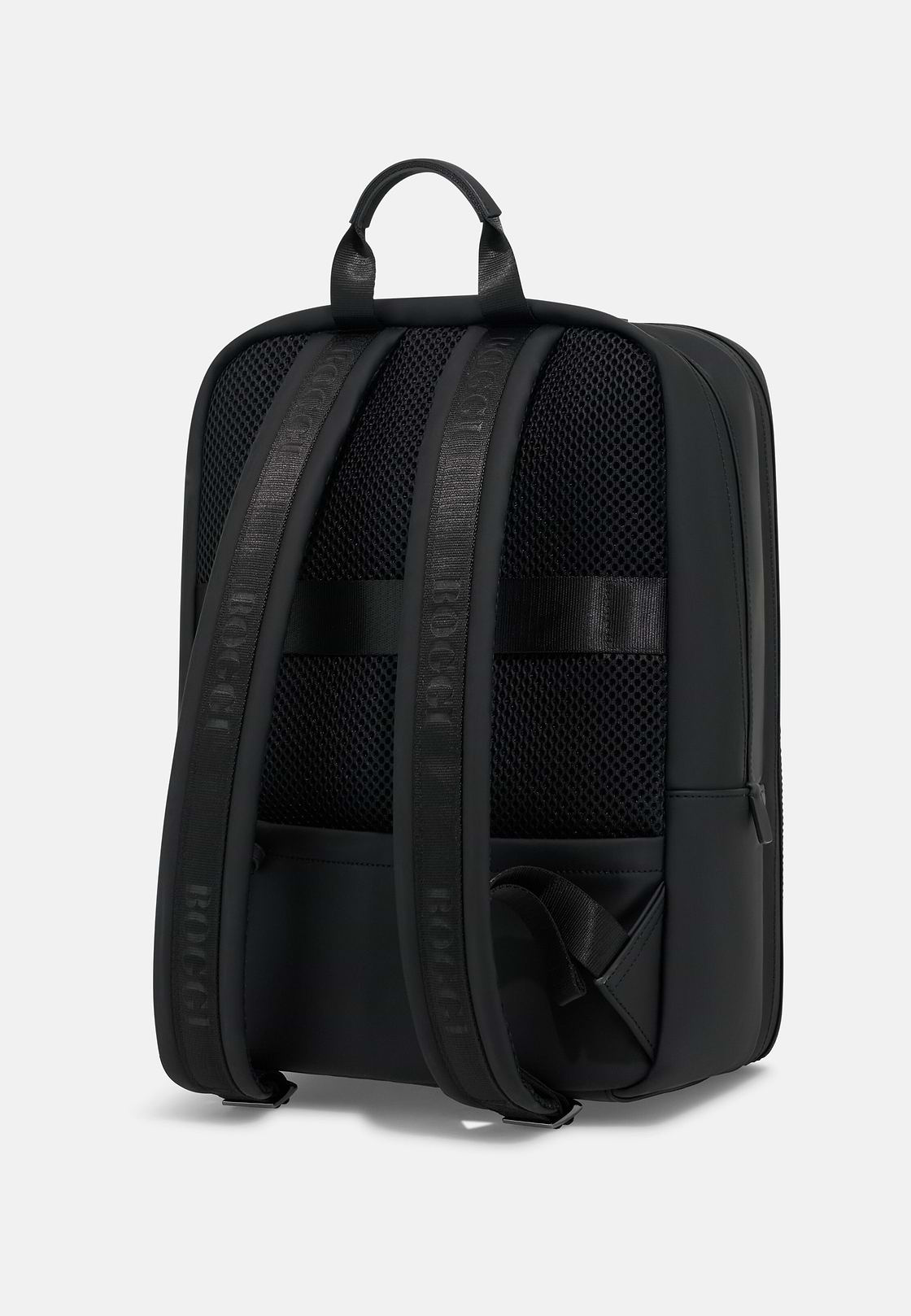 Rucksack aus gummiertem technischem Gewebe, Schwarz, hi-res, 4