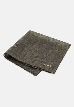 Pocket Square Macro Pattern Print Wool