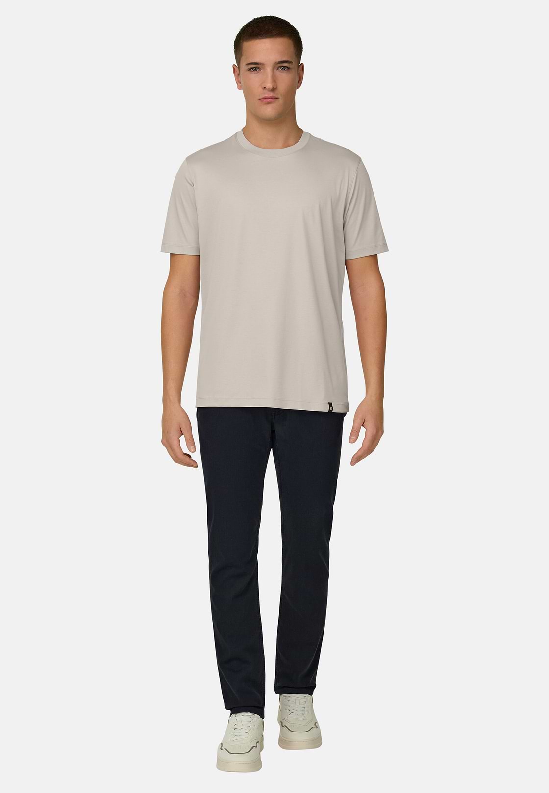 Silk Blend T-Shirt, Sand, hi-res, 2
