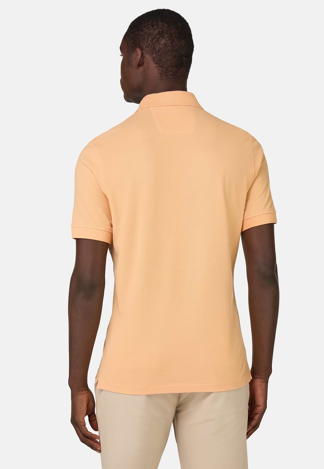 Cotton Piqué Polo Shirt, Orange, hi-res