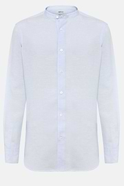 Regular Fit Sky Blue Tencel Linen Shirt, Light Blue, hi-res