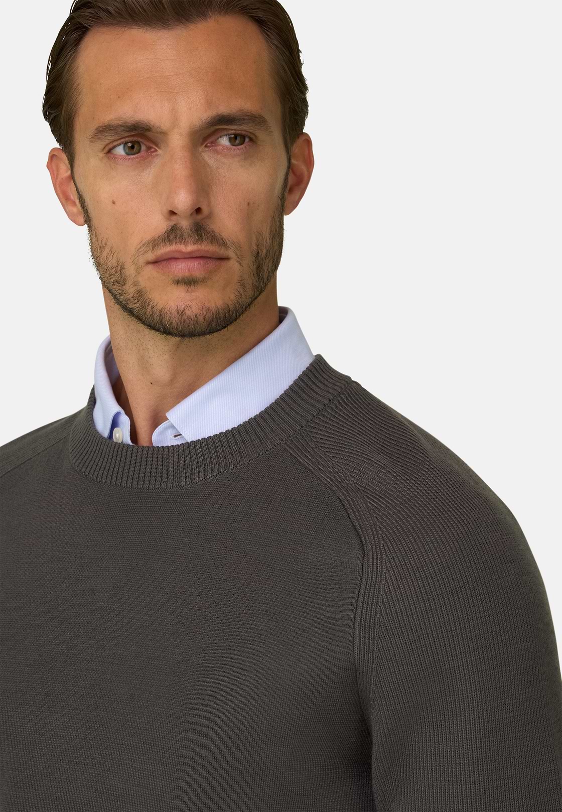 Rundhalspullover aus Merino-Mischgewebe WOOLTECH, Militärgrün, hi-res, 3