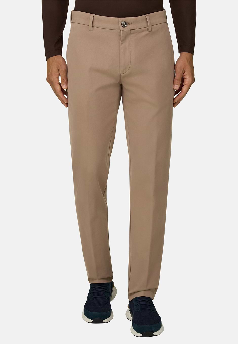 Trousers in Stretch Cotton, CAML, hi-res