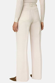 Wide Leg 5-Pocket Trousers, Cream, thumb, 4