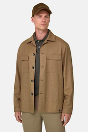 Shacket in Wool Flannel, Biscuit, thumb, 1