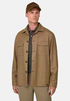 Shacket in Wool Flannel